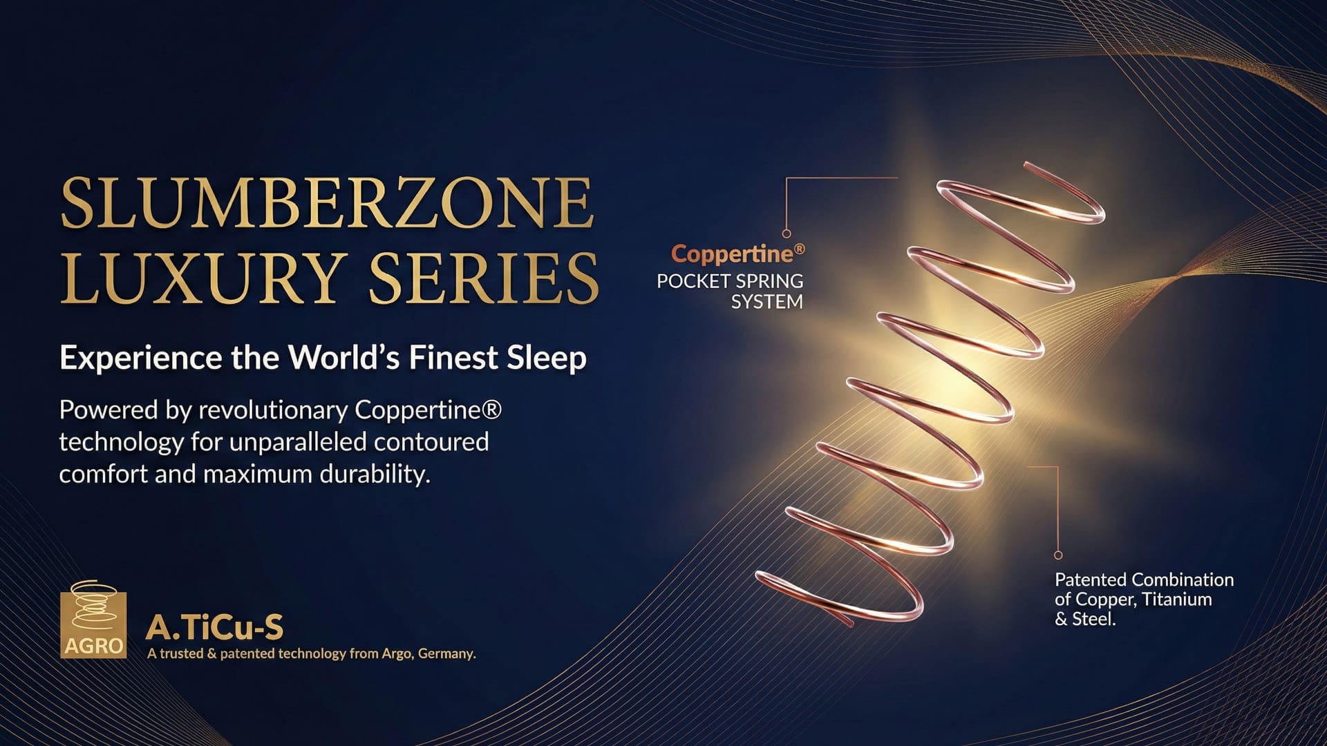 World's finest pocket spring system- Coppertine system by Slumberzone