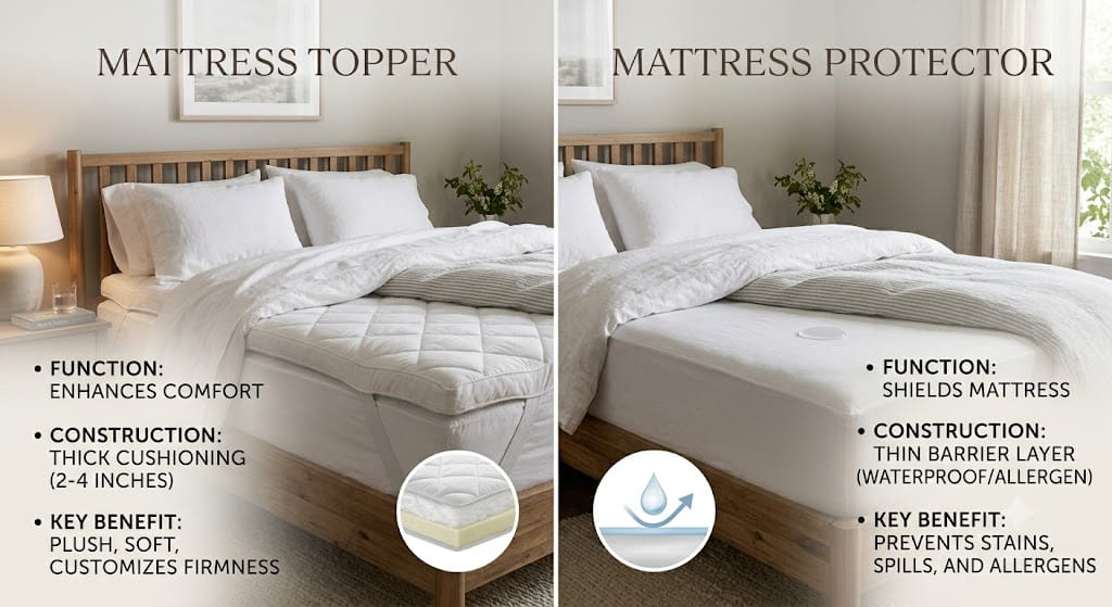 Mattress protector-mattress topper